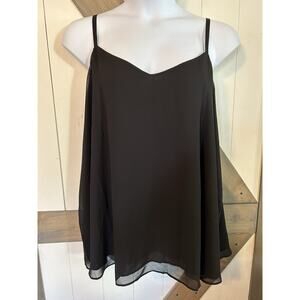 Torrid NWT Sophie Chiffon Swing Cami Size 4X Black, Sleeveless